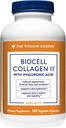Vitamiin Shoppe Biocell Collagen II hüaluroonhappega 1000mg - soodustab tervislikku nahka, liigeseid ja kõhre - toetab hüdratsiooni ja elastsust - igapäevaseks heaoluks (60 köögiviljakapslit)