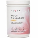 Alaya Multi kollageeni pulber - tüüp I, II, III, V, X Hüdrolüüsitud kollageenpeptiidid Proteiin Pulber Lisa MSM + GC (Vanilla)