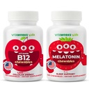 Lapsed Vitamiin B12 närimistabletid + melatoniin 1mg närimistabletid