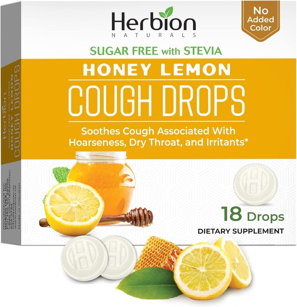 HERBION Naturals Köha tilgad, suhkruvaba koos steviaga, toidulisand, soojendusköha, täiskasvanutele ja üle 6-aastastele lastele, 25 tilka iga (18 loend (pakk 1), Honey Sidrun)