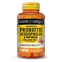 MASON NATURAL probiootiline Acidophilus koos Bifidus, 50 päeva pakkumine, toetab tervislikku normaalset seedimist, maasikamaitse, 100 närimisplaati