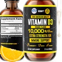 HERBIFY Vitamiin D3 10000 RÜ - valmistatud USA-s Vedel D-vitamiini tilgad - Luu tugevus ja immuunsuse tugilisand - päikesepaiste asendamine - D3 Vitamiin Luu ja hammaste lisa - 2 Oz
