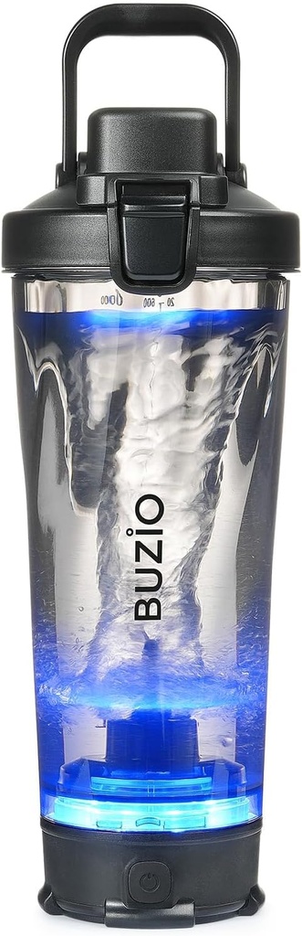BUZIO elektriline valgu Shaker Bottle, 24 oz Shake Blender Pudel, USB laetavad Blender pudelid valgusegud Shaker Cup, kaasaskantavad suured spordi veepudelid valmistatud Tritan, must
