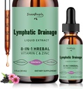 GREENPEOPLE Lymphatic Drainage Drops - 10-in-1 Lymphatic Cleanse Supplement w / Echinacea, Cleavers & Burdock Root - Immune Support, Cleanse & Detox - Advanced Absorption, Non-GMO (1 fl oz, 2 Pack)