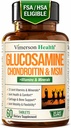 Glükoosamiin Chondroitin MSM Supplement – Advanced Joint Supplements for Men and Women w / Glükosamiini Sulfate 1000mg, Kondroitiin Sulfate & MSM, Vitamiin B12 ja rohkem Joint Health – FSA Abikõlblikud