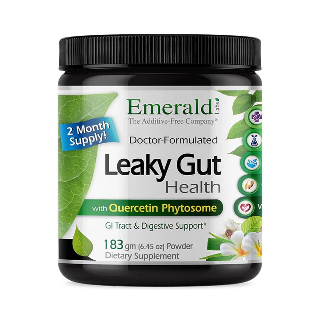 Emerald Labs Leaky Gut Health - seedetrakti tugisammas DGL lagritsaga, Aloe Vera ekstraktiga ja rohkem - toetab Colon & Gut Tervist - 6,45 oz (kuni 60-päevase pakkumiseni)