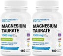 Puregen Labs Magneesium Taurate 1500mg per Serving [High Potency] Kokku 360 Veggie Caps, Kelaaditud Superior Absorption, Non-GMO, NO Gluteeni ja Piimatooted | Valmistatud USAs