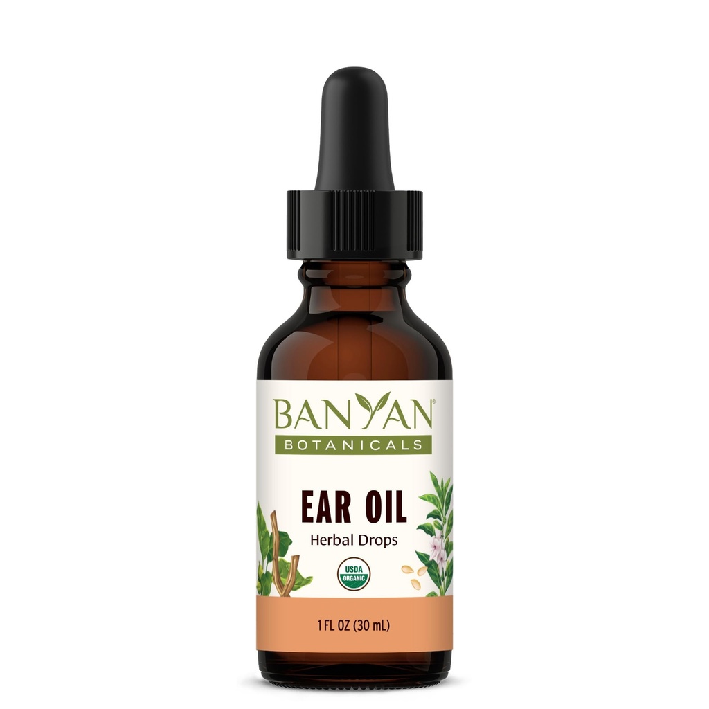 Banyan Botanicals Kõrvaõli – Orgaaniline Taimne Õli Kõrva tilgad Aswagandha ja Küüslauk – Rahustav ja lohutav Kõrvad – 1 oz – Mitte GMO Jätkusuutlikult Allikas Vegan