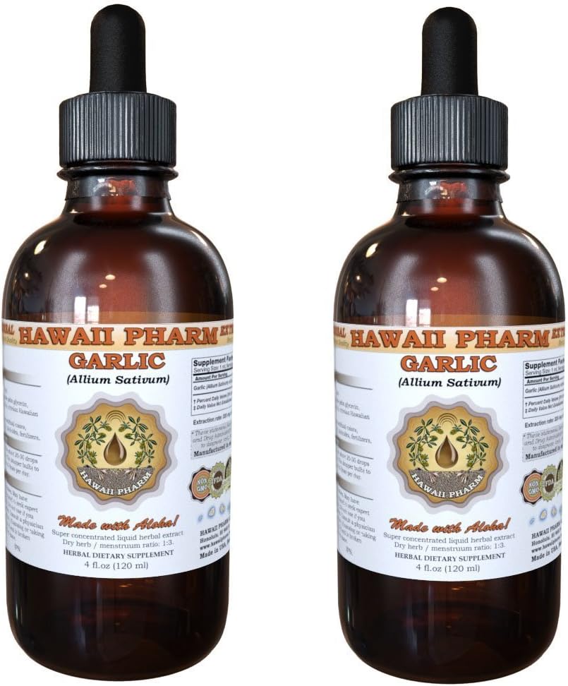 Hawaii Pharm küüslauk (Allium sativum) Vedel ekstrakt 2x4 Oz