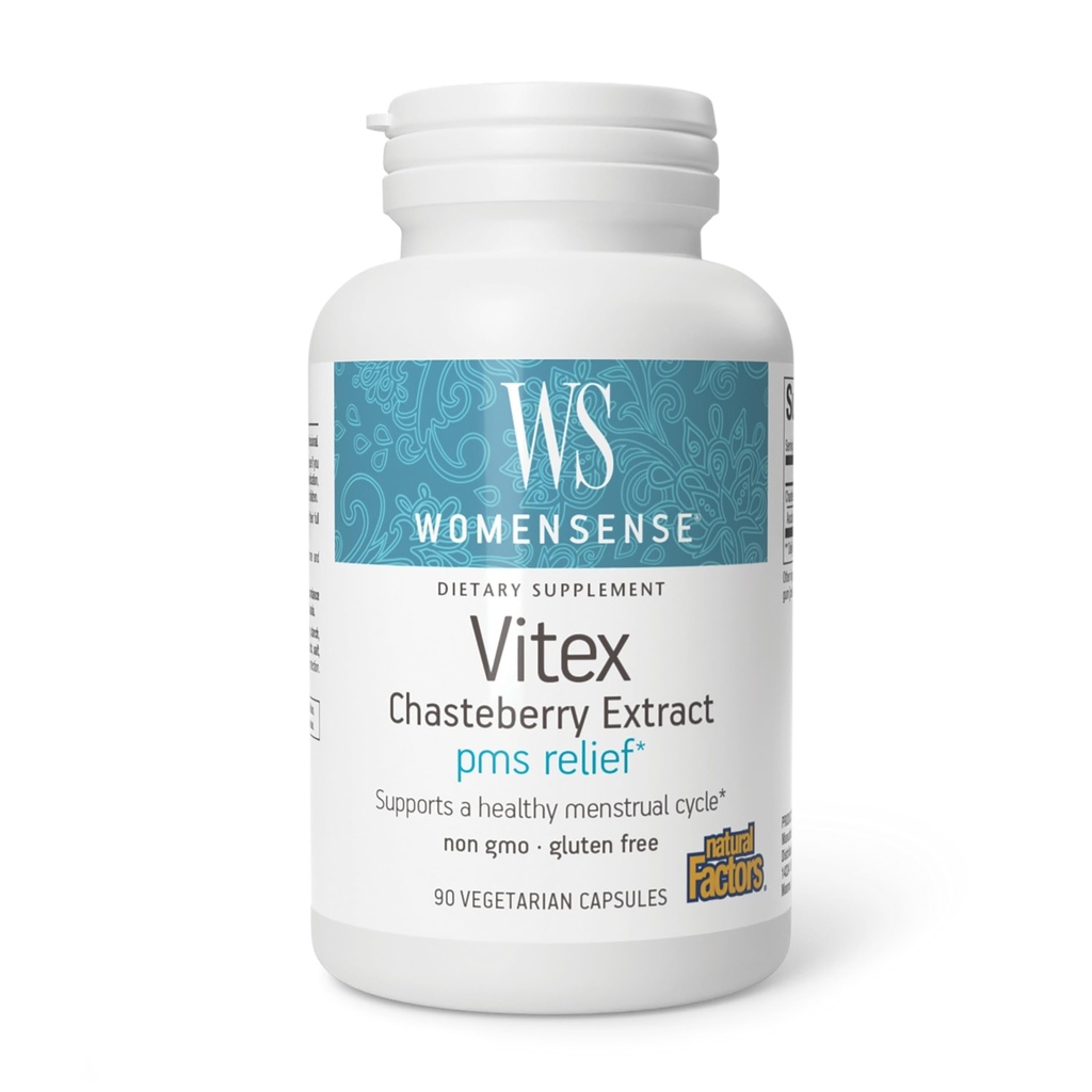 WomenSense poolt looduslikud tegurid, Vitex Chasteberry ekstrakt, aitab Sooth sümptomid PMS ja menopaus, 90 kapslit (90 portsjonit)