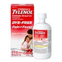 Laste Tylenol Liquid Pain Relief & Palavik Meditsiin , suukaudne suspensioon , värvivaba , atsetaminofeen , aspiriin puudub , ibuprofeen puudub , kõrge fruktoosisisaldusega maisisiirup ; Kirsimaitse , 8 fl . oz . ; 1 pakend