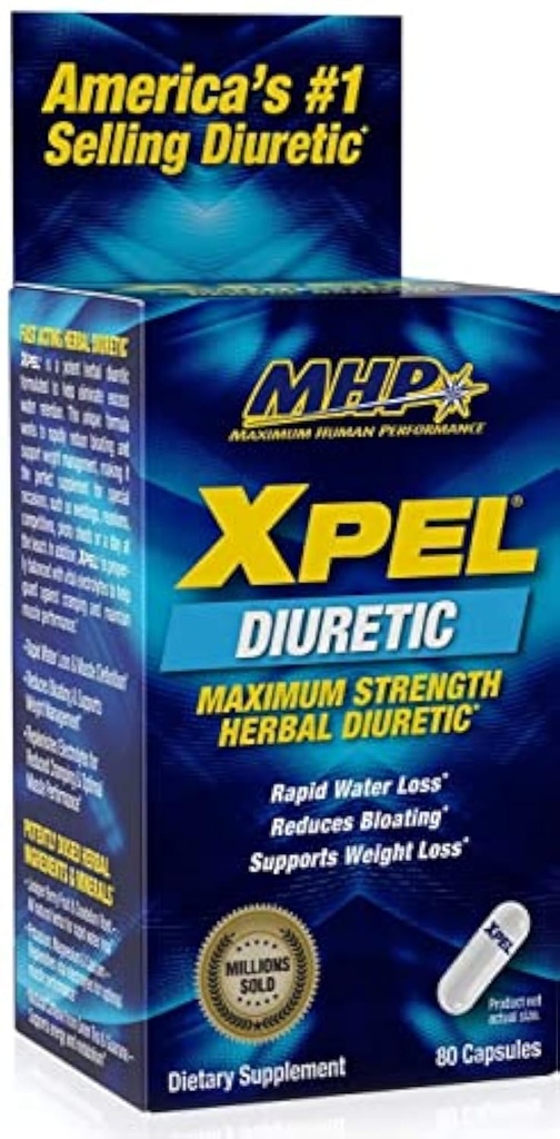 MHP Xpel toidulisand - maksimaalne tugevus diureetikum, 80 kapslit