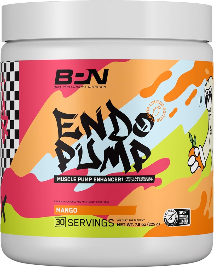 BPN EndoPump Pre-Workout Lihaspump Enhancer w / L-tsitrulliin, Suurenenud verevool / hapniku transport lihastesse, 30 Servings, Mango