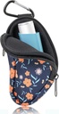 Astma inhalaator, mis kannab hoidikut Neoprene Travel Inhaler Mini kott L-kujulise inhalaatori jaoks, inhalaator ei sisalda (sinine, lill)