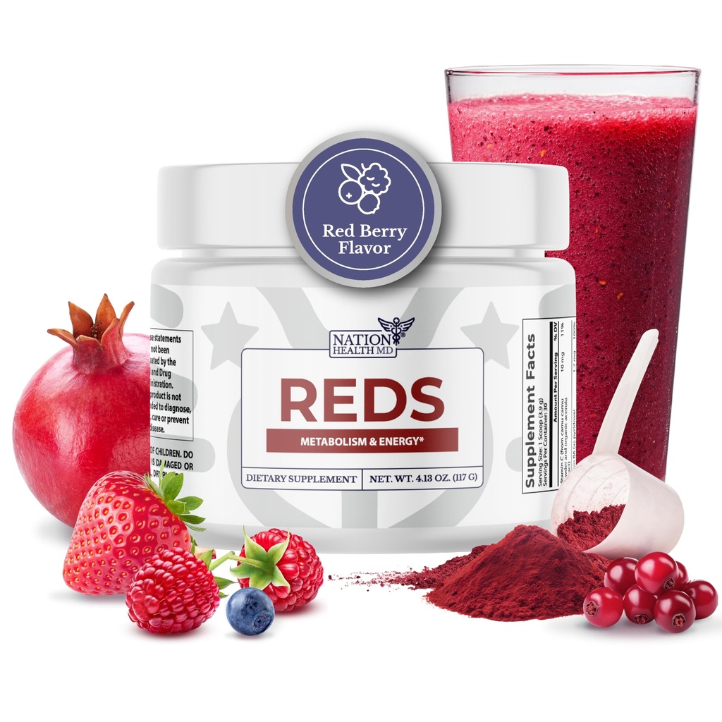 Reds - Super Reds Pulber 39 Superfoods, Antioksüdant-Rikas Punane Pulber Superfood, Probiootikumid Ja Seedeensüümid Energia, Metabolism Ja Soolestiku Tervis - Red Berry Maitse