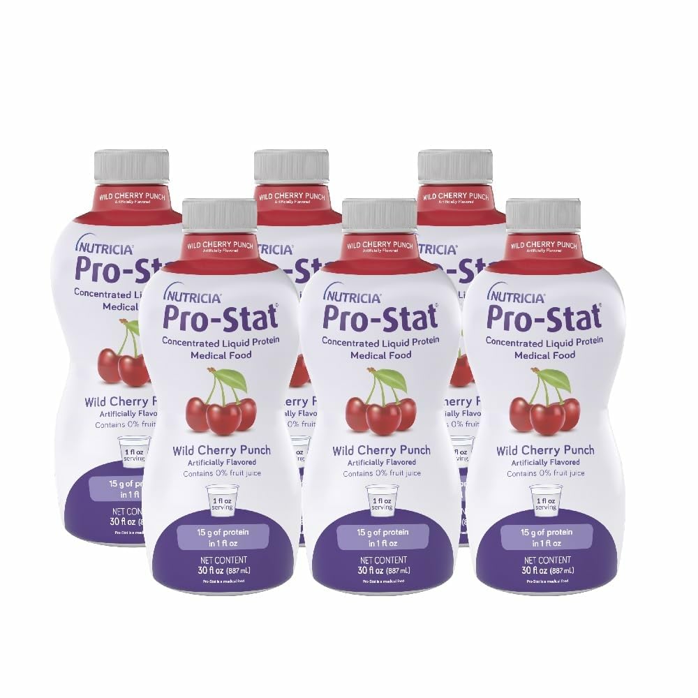 Pro-Stat Kontsentreeritud Vedel Valk Meditsiiniline Toit - Wild Cherry Punch, 30 Fl Oz Puttle (6. juhtum)