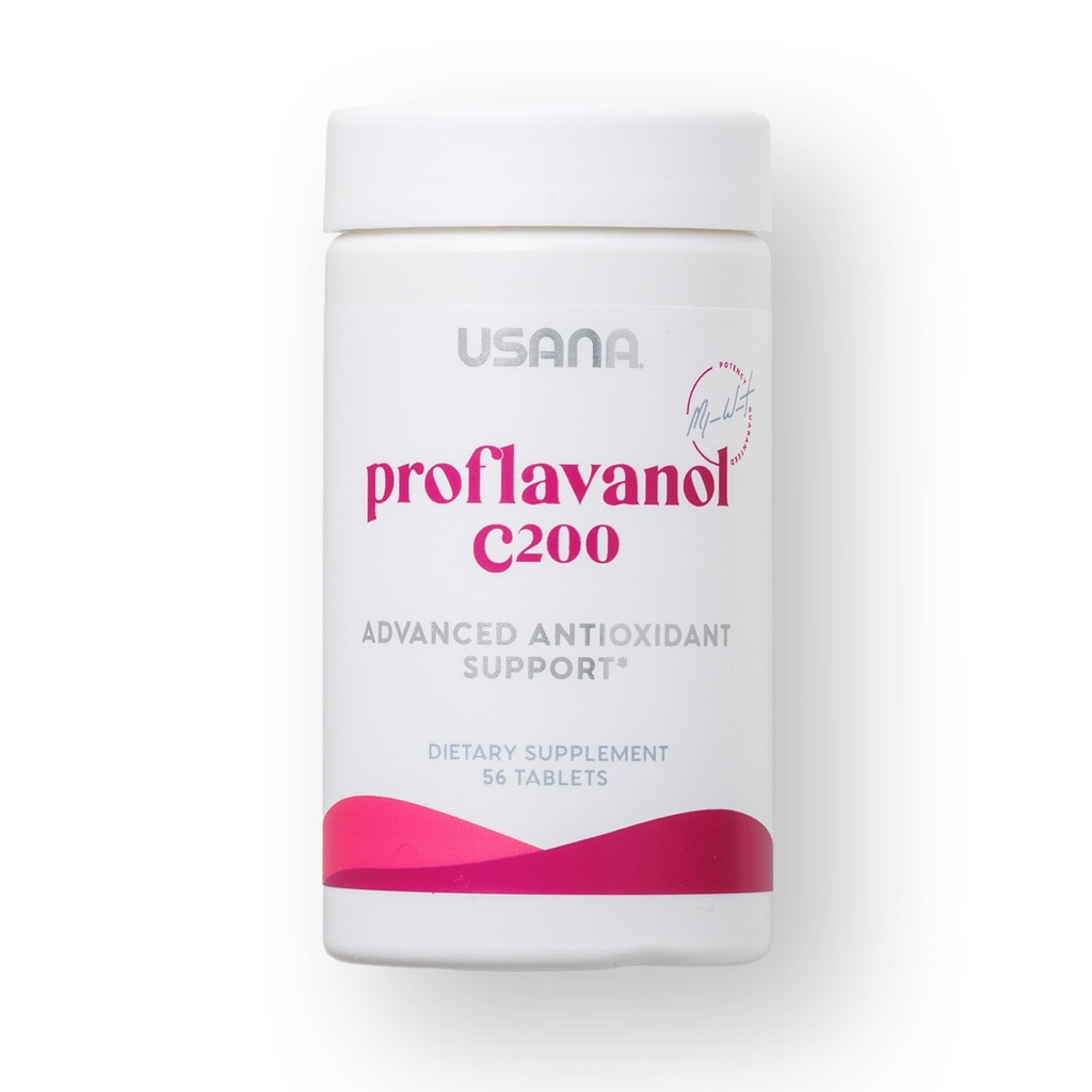 USANA proklavanool C200 - täiustatud antioksüdant koos bioflavanoidide ja C-vitamiiniga südame tervise jaoks - 56 tabletti - 28 päeva pakkumine