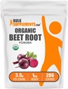 BulkSupplements.com Orgaaniline suhkrupeedi juurepulber - Superfood Supplement, Beet Root Supplements - Vegan & Gluten Free, 3,5 g per Serving, 1 kg (2,2 naela) (pakk 1)