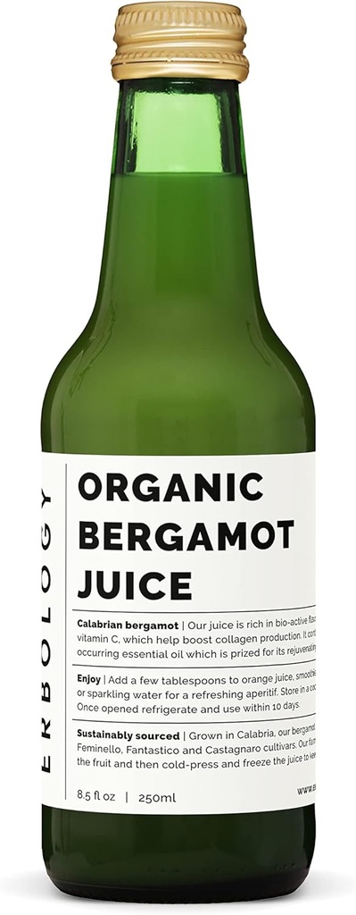 100% orgaaniline bergamoti mahl 250 ml (12. lahter) - toetab kollageeni tootmist - rikkalikult bioaktiivseid flavonoide - otse Itaalia talust - indutseerimata - ilma lisatud suhkruta - mitte-GMO
