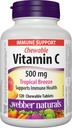 Webber Naturals C-vitamiini närimistable 500 mg, 120 troopilist Breeze Maitsetabletid