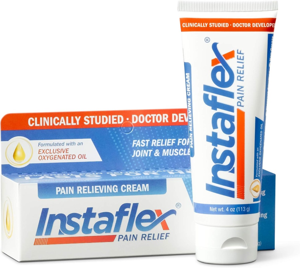 Instaflex Pain Relief Cream pakub kliiniliselt uuritud valu leevendamist artriidist, seljavalust, tüvedest ning liigese- ja lihasvalust (4 oz)