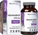 Bluebonnet Nutrition Beautiful Ally Resveratrol 250mg, parim nahale, antioksüdant, ilu toitaine, vegan, taimetoitlane, mitte GMO, gluteenivaba, sojavaba, 60 köögiviljakapslit, 60 serveerimist