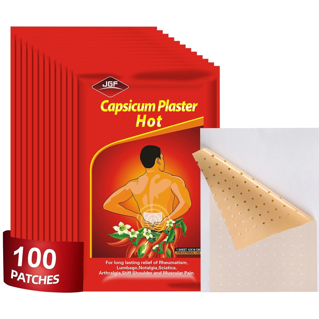 KONGDY Capsaicin Patches, 4.72 "x7.08" Hot Capsicum Patch (100)