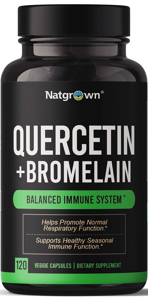 Natgrown Quercetin Bromelain Supplement Complex - 120 kapslit