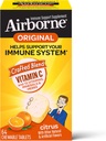 Airborne 1000mg C-vitamiini närimistabletid koos tsingiga, immuunsüsteemi tugilisa võimsate antioksüdantidega vitamiinid A & E - 64 närimistabletid, tsitrusemaitse