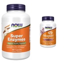 NOW Toidulisandid, Super Ensüümid, Formuleeritud Bromelain, Ox Bile, Pankreatin ja Papain, 180 kapslit ja toidulisandeid, MagteinTM patenteeritud kujul Magneesium (Mg), Kognitiivne tugi *, 90 Veg Kapslid