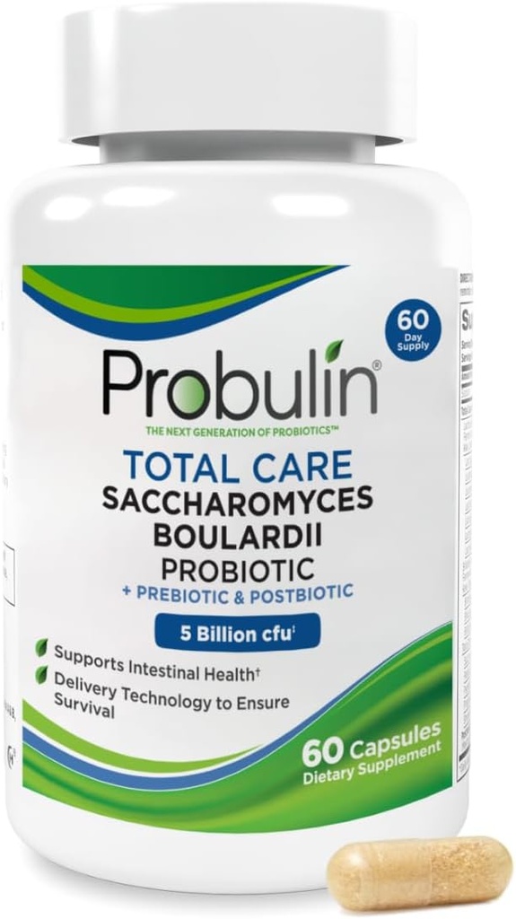Probuliin Kogu hooldus Saccharomyces Boulardii Pre + Pro + Postbiootikum, 60 Vegankapslit