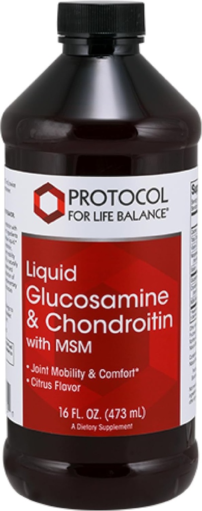 PROTOKOLL LIFE BILANCE'I VEDEL Glükosamiin ja kondroitiin MSM-iga - Ühine toetus - Kondroitiin MSM Lisand - Munavaba ja piimavaba - 16 fl oz