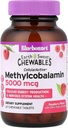 BlueBonnet Nutrition Earth Sweet® närimistables, CellularActive® Methylcobalamin, Vaarika, 5000 mcg, 60 närimistablette