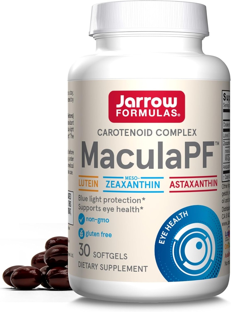 Jarrow valemid MaculaPF karotenoidide kompleks, toidulisand, toetab silmade tervist, 30 softgels, kuni 30 päeva pakkumine