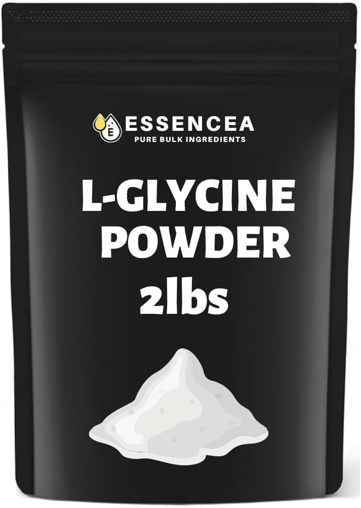 L-Glycine Powder 2lb Pure Bulk Ingredients | 100% L-Glycine | Premium Quality Supplement (32 Ounces) [Packaging May Vary]