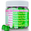 Moringa Iiri meri Sammal Klorofüll EGCg Roheline tee Burdock Juurpõiepõiewrack Super Greens Gummies, Pulber Kapslid Pillid Vedel tilgad Õli tinktuuri täiendused Alt, Orgaaniline Roheline Seamoss