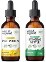 Wild & Organic Pine Pollen Tincture 2 fl oz & Stinginging Nettle Juur Tinktuur 2 fl oz