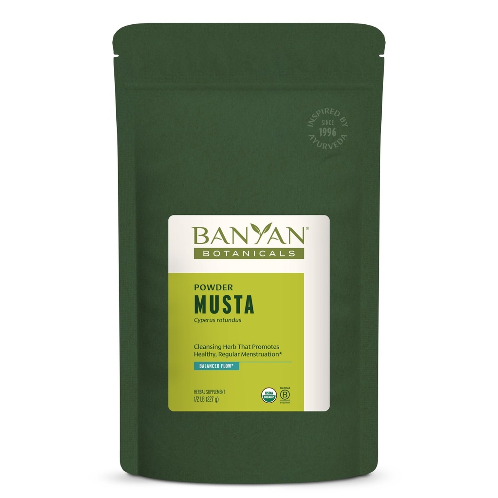 Banyan Botanicals Musta Powder - Orgaaniline Cyperus Rotundus - Looduslik Ayurveda Taimne Menstruatsiooni Täiendus - Maksa Tervise Täiendus ja Seedimise Abi * - 1⁄2 lb. - Mitte-GMO Jätkusuutlikult Allikas Vegan