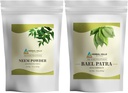 HERBAL HILLS Neem Leaf Pulber ja Bilva Bael Leaf Pulber Pakend 2 Combo