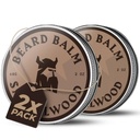 Striking Viking Beard Balm meestele - Leave in Beard Conditioner - Styling Balm valmistatud looduslikult saadud habemevõi, Argan & Jojoba Oils (4 Ounce (Pack of 2), Sandalwood