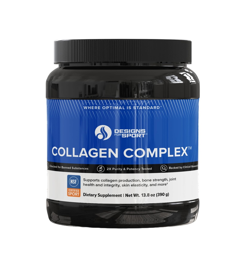 Spordi kollageeni kompleksi kujundused - NSF sertifitseeritud spordi kollageenpeptiidide pulbri jaoks - kollageen liigeste jaoks, luu tugevus, naha elastsus (13,8 oz)