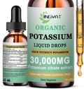 Kaalium Magneesium Vedel tilgad - Orgaaniline Vedelik Täiendus - Suure imendumisega Kaaliumtsitraat 1000mg Magneesiumglütsinaat 500mg Kaltsium Südamele, Leg Kramps & Lihased - Non-GMO, Vegan, 2 oz