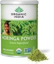ORGANIC INDIA Moringa Powder - Moringa Oleifera Leaf Taimne lisand, roheline supertoit, toitaine tihedus, puhas taimevalk, A-vitamiin, E, K, raud, kaltsium, kiud, Vegan, USDA sertifitseeritud orgaaniline - 8 oz
