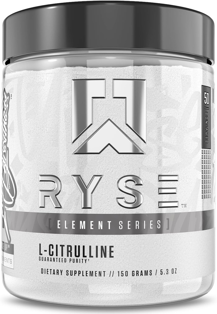 RYSE Element Series L-tsitrulliinpulber | Suurenda lämmastikoksiidi & Suurenda vasodilatatsiooni | pumpadele, vastupidavusele & jõudlusele | 50 Servingut