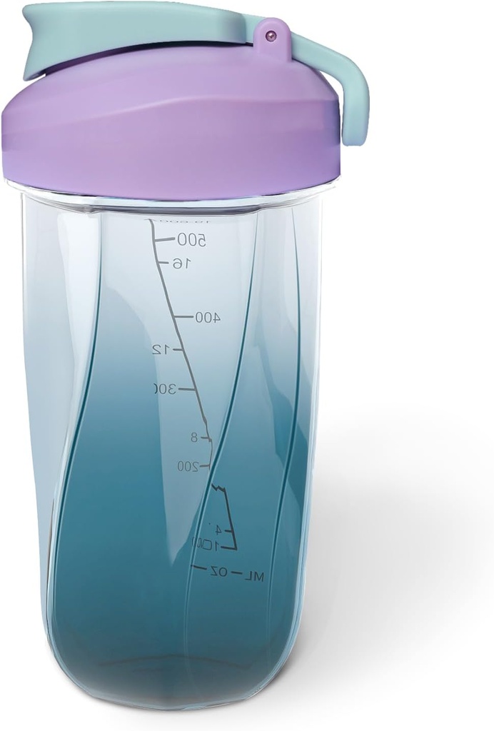 valgu loksuti pudel Hoiab kuni 20oz, Ei Segamine Ball või Whisk, BPA vaba, Portable Pre Workout Vadakuvalgu Jook Cup, Blender raputuspudel segamiseks kokteilid, smuutisid, raputab (sinine)
