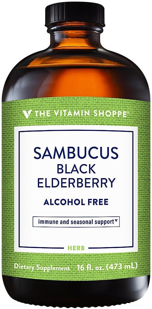 Vitamiin Shoppe Sambucus Black Elderberry Extract (16 Vedel Ounces Vedel)