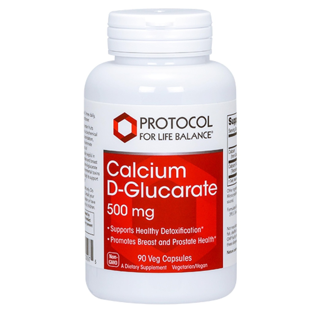 PROTOKOLL LIFE BILANCE Kaltsium D-Glükaraat - 500mg Kaltsium D Glükaraat - Detox tugi - rindade ja eesnäärme tervise - Non-GMO & Dairy Free - 90 Veg Caps