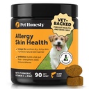 Allergia naha tervis - Allergia Itch Relief & Immune Support Chews kalaõli, probiootikumid ja vitamiin E - aitab vähendada normaalset levikut, rahustada tundlikku nahka ja seedetrakti tervist (Salmon Flavor, 90 Ct)