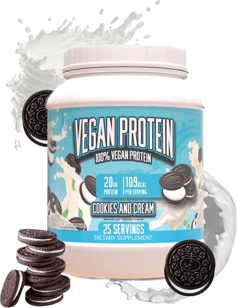 Tohutud toidulisandid Veganvalgu pulber - Küpsised ja koor - Superior Taimne Valgu Pulber, 20 g Valku Serving
