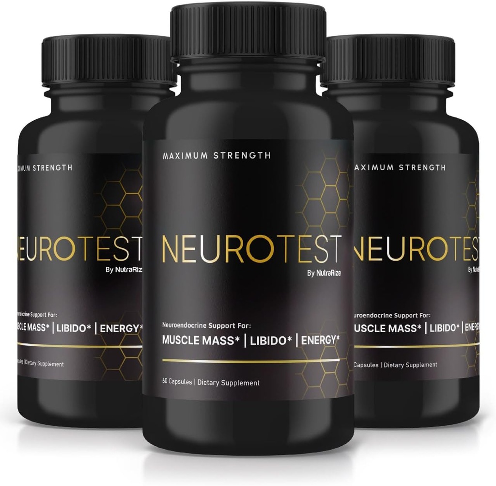 (3 Pack) NeuroTest kapslid - NeuroTest Dietary Supplement for Men, NeuroTest Daily Formula for general Wellness and Peak Performance, Advanced Formula Pills, Neuro Test Reviews (180 kapslit)